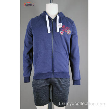 Sweatjacke a maniche lunghe da uomo con cappuccio